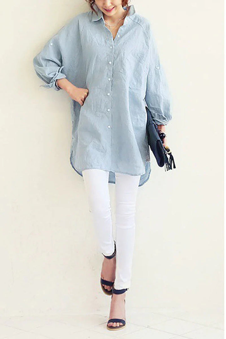 Sloane - Oversized Cotton & Linen Shirt