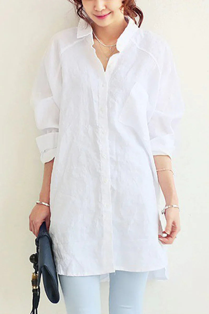 Sloane - Oversized Cotton & Linen Shirt