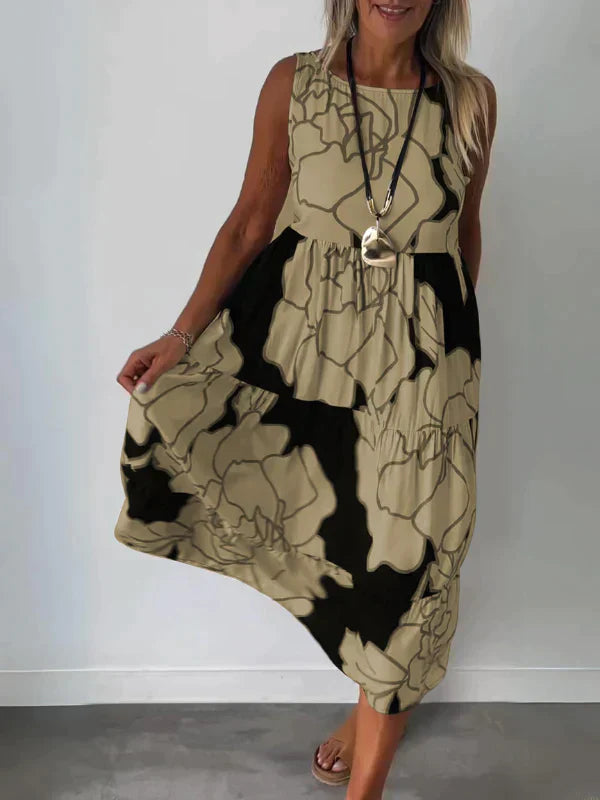 Kathleen | Sleeveless Print Dress