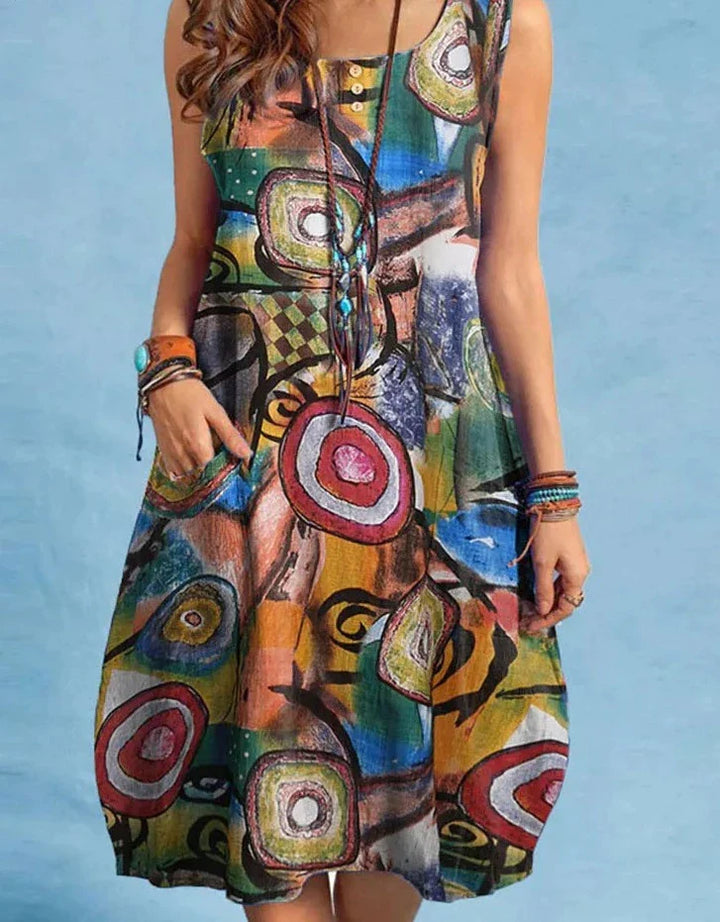 Mireille | Bohemian Printed Dress