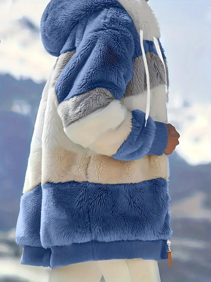 Emma | Fuzzy Warm Hooded Coat