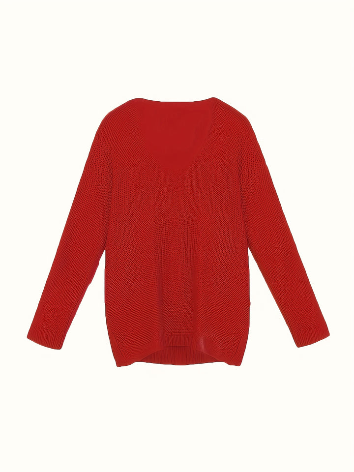 Beck | V Neck Knitted Pullover Sweater
