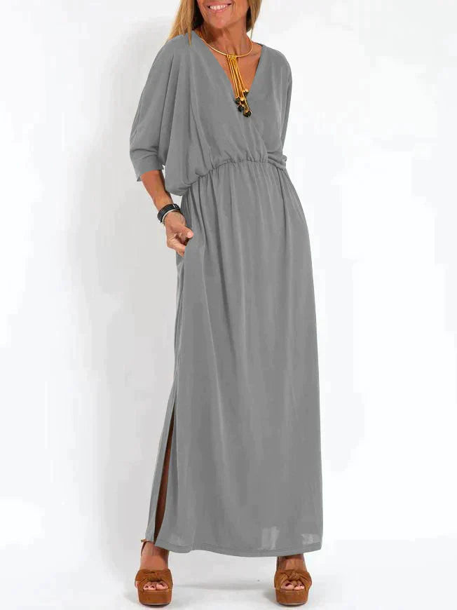 Luli - Casual Dress For Women With V-Neck And Slit