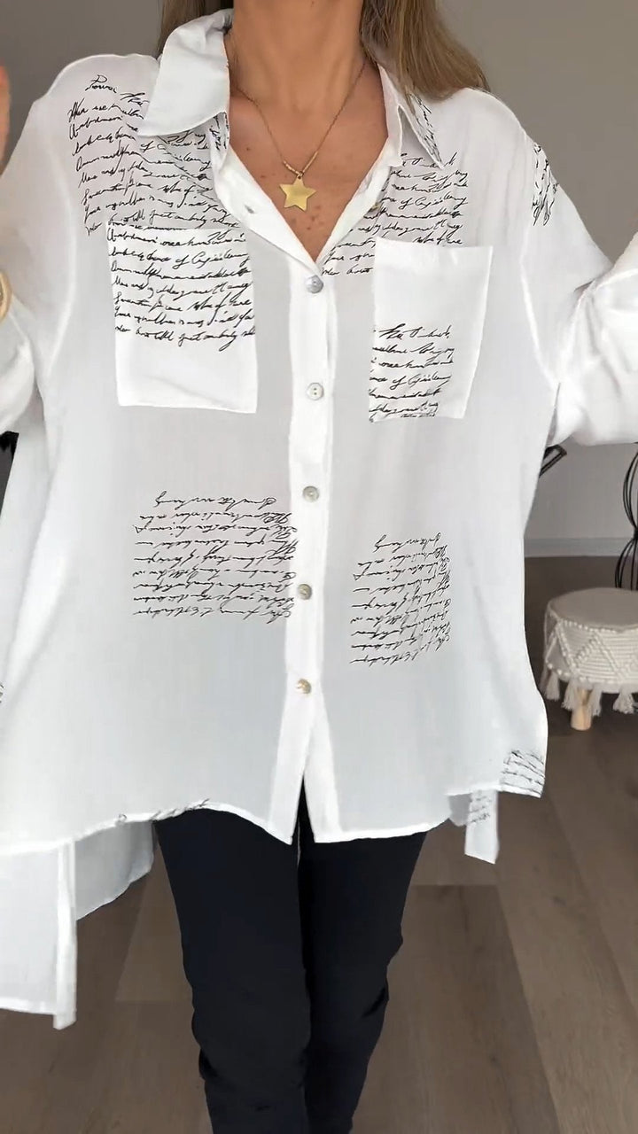Vianne | Comfortable shirt with letter print
